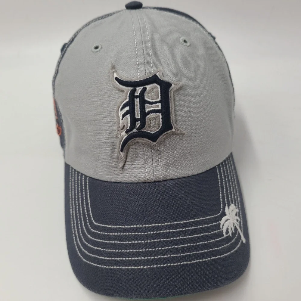 Detroit Tigers Hat Strapback 47 Brand Clean Up Gray Blue MLB Spring Training Men